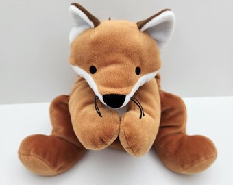 Ty Pillow Pal "Foxy" the Brown and White Fox Plush (13 inch) - No Hang Tag