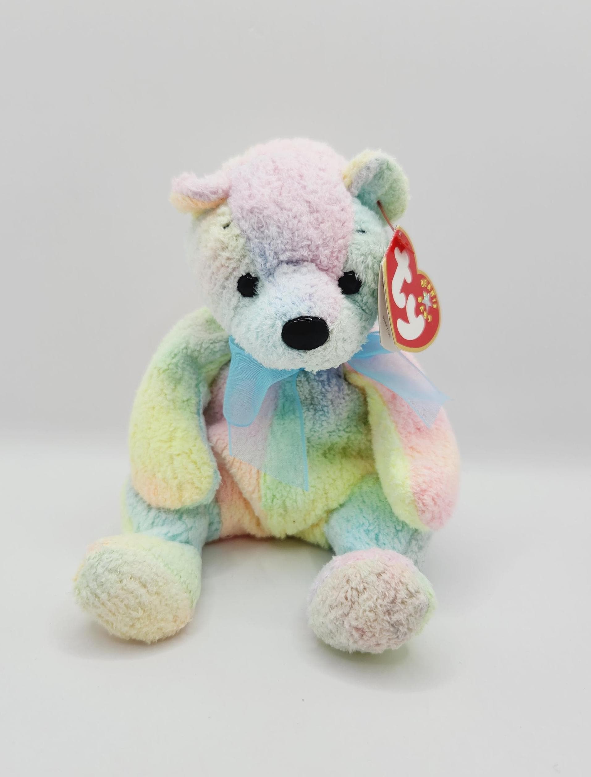 Vintage Ty Beanie Baby 'mellow' the Tie Dye Bear (6 Inch)