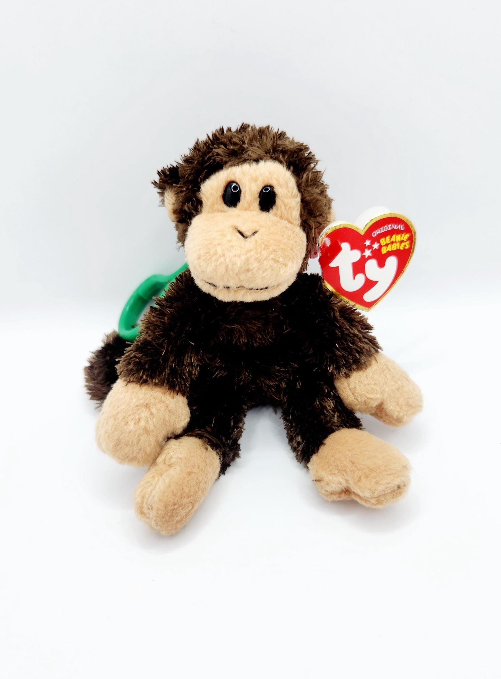 Vintage Ty Beanie Baby Swinger Monkey Key Clip - Rare 3.5 Inch - Etsy