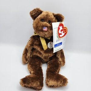 Vintage Ty Beanie Baby &#39;Champion&#39; the FIFA Soccer Bear - United States (8.5 inch)