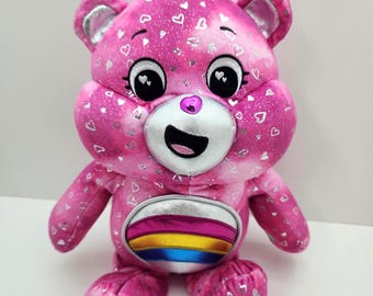 Vintage Care Bear "Cheer Bear" Rainbow Plush Toy (14 inch) - Lights Up *Limited Edition*
