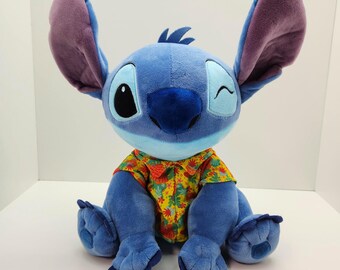 Disney Stitch Plush Wearing A Hawaiian Shirt - Imports Dragon (14 inch)