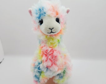 Vintage Ty Beanie Baby 'Lola' the Rainbow Llama (7 inch)
