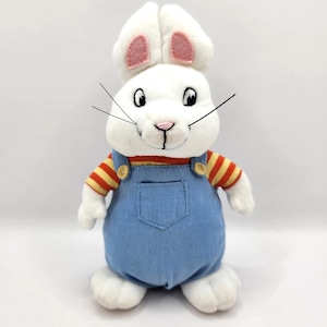 Vintage Ty Beanie Baby &quot;Max&quot; the Bunny from Max And Ruby The Children&#39;s TV Show (7 inch ) - No Hang Tag