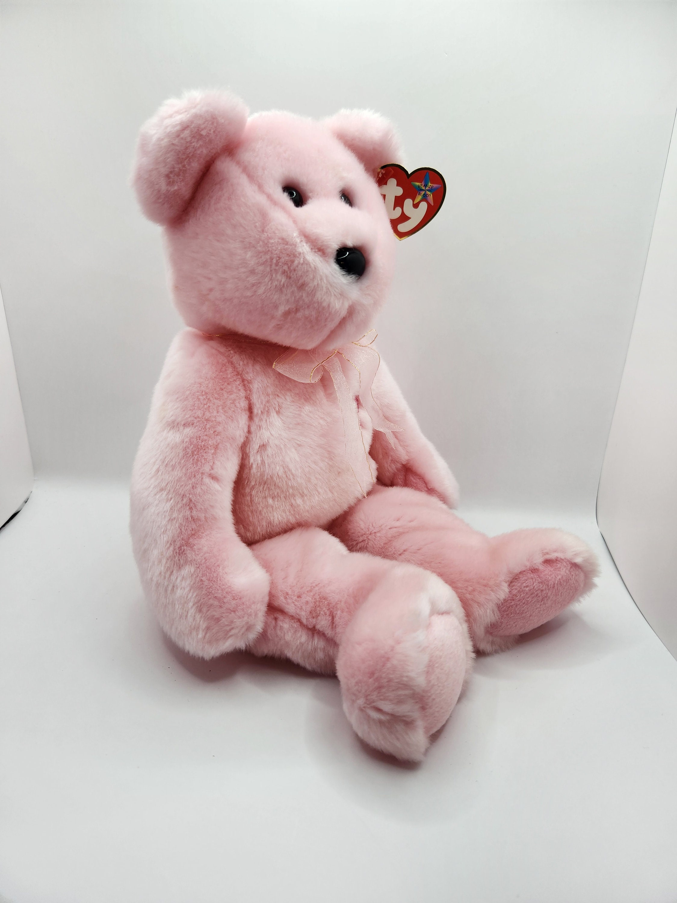 Vintage Ty Beanie Buddy 'sakura' the Pink Bear (14 Inch