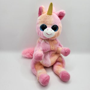Vintage Ty Beanie Bellies Collection &#39;Skylar&#39; the Pink Unicorn (8 inch) - No Hang Tag