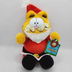 Vintage Garfield Santa Vintage Plush Toys (7 inch) - McDonald&#39;s Tag