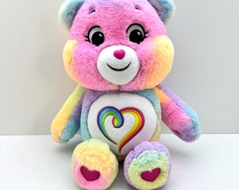 Vintage Care Bear "Togetherness" Rainbow Plush Toy (13 inch)