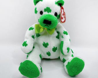 Ty Beanie Baby « Clover » l'ours irlandais (6 pouces)