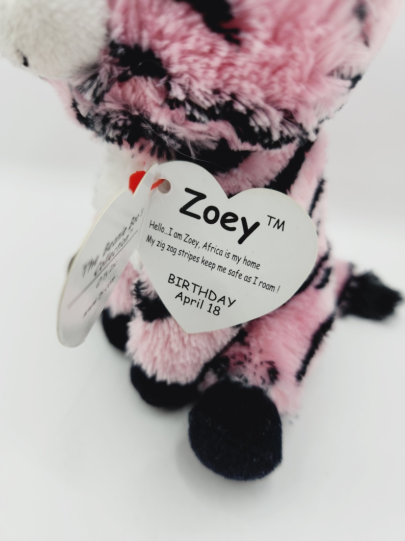 ty-beanie-boo-zoey-the-pink-zebra-6-inch-etsy-canada