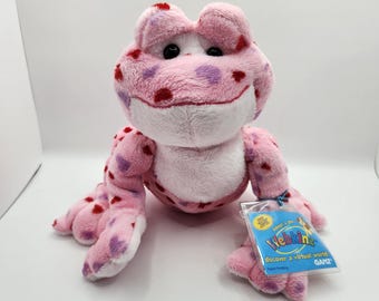 Vintage GANZ Webkinz ~ Love Frog (8 inch) - With code