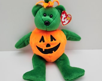 Ty Beanie Baby "Tricky" the Pumpkin Bear (8.5 inch)