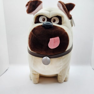 Vintage Ty Beanie Buddy &#39;Mel&#39; the Pug Dog - The Secret Life of Pets (Medium 9 inch)