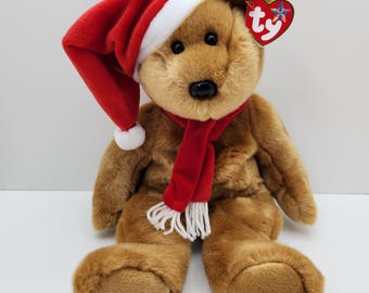 Harrods Christmas Teddy Bear 2004 Thomas With Striped Jumper and