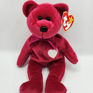 Vintage Ty Beanie Baby &#39;Valentina&#39; the Bear (8.5 inch) *Extra Canadian Tush Tag*
