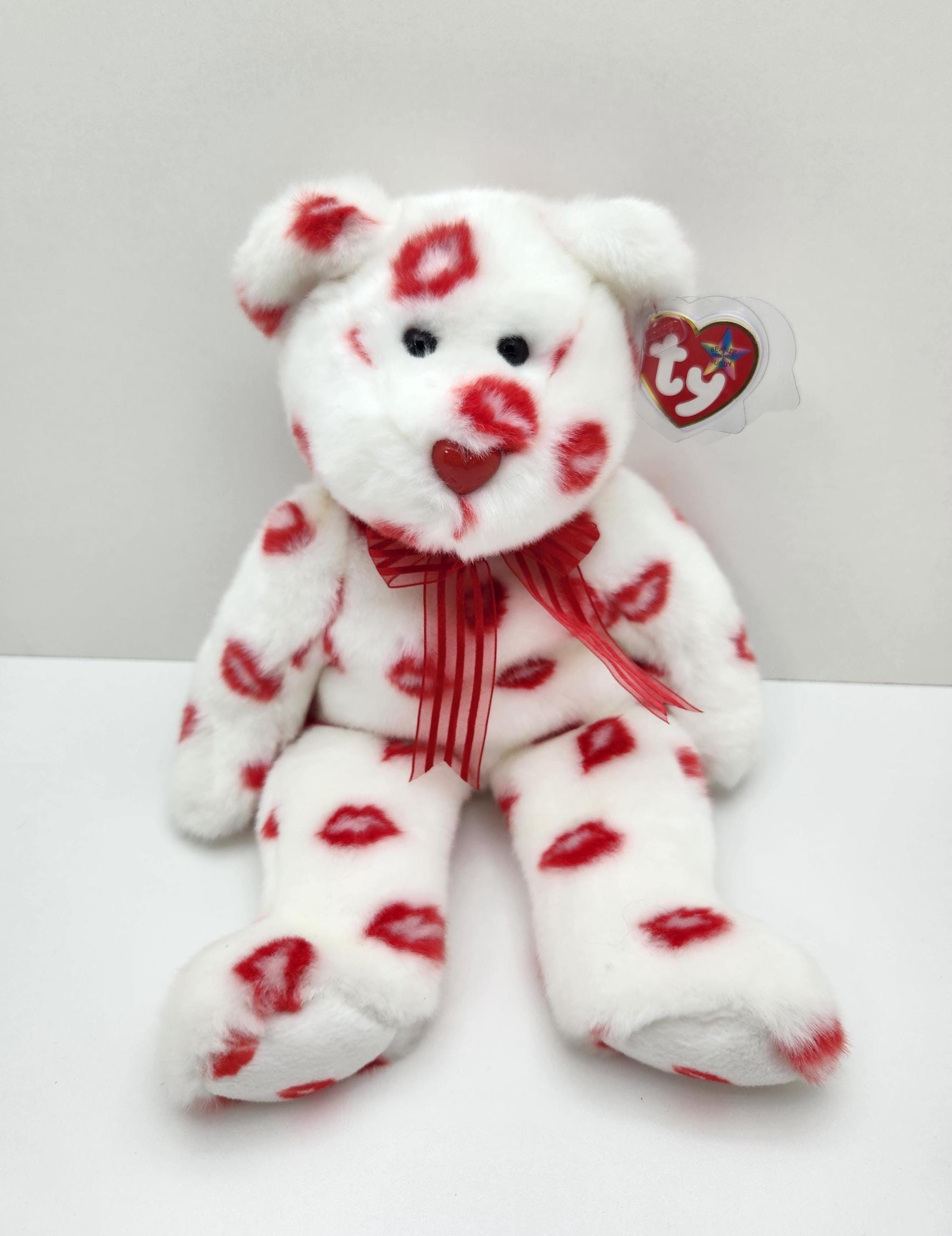 Ty Beanie Buddy 'smooch' the Valentine Bear (14 Inch) - Etsy