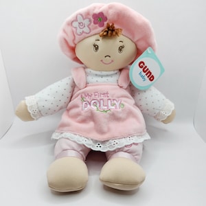 Vintage Gund Baby Plush "My First Dolly" the Pink Doll (13 inch)