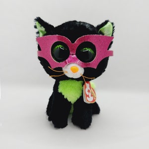 Vintage TY Beanie Boo “Jinxy” the Cat Wearing A Mask (6 inch)