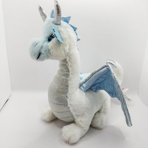 GANZ Webkinz ~ Blue and Silver Dragon - No code - *Rare*