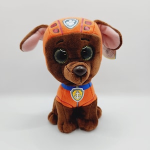 Vintage Ty Beanie Baby &#39;Zuma&#39; the Chocolate Labrador Dog from Paw Patrol (6 inch)