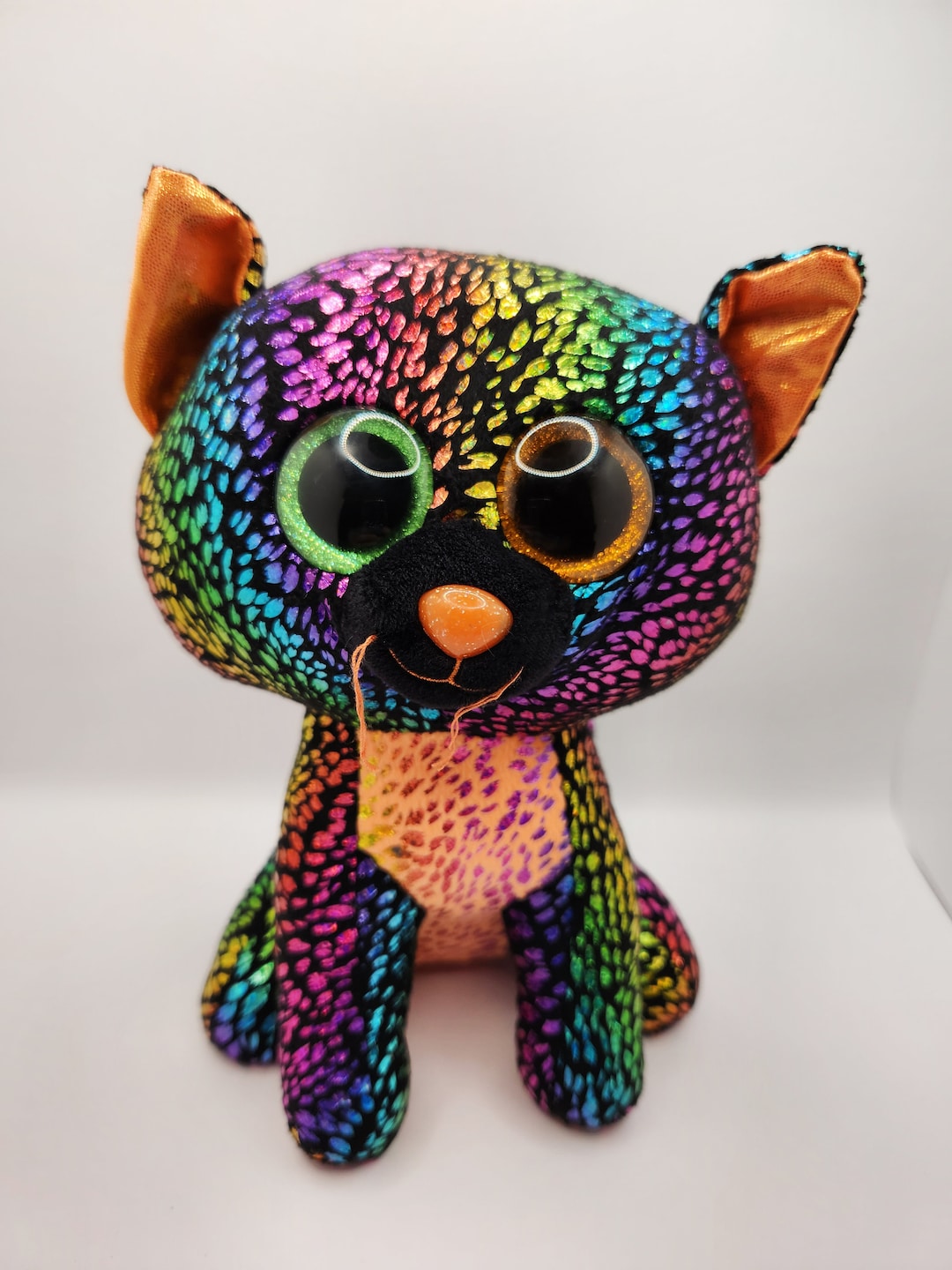 Vintage Ty Beanie Boo spellbound the Colourful Shiny Halloween Cat medium 9 Inch Claire s Exclusive rare Etsy