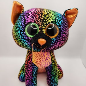 Vintage Ty Beanie Boo &#39;Spellbound&#39; the Colorful Cat (Medium 9 inch) Claire&#39;s Exclusive *Rare* - No Hang tag
