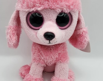 Vintage Ty Beanie Boo Princess the Poodle Dog 6 inch Purple tag Rare
