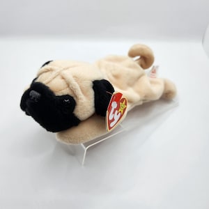Vintage Ty Beanie Babies &#39;Pugsly&#39; the Pug Dog (8 inch)