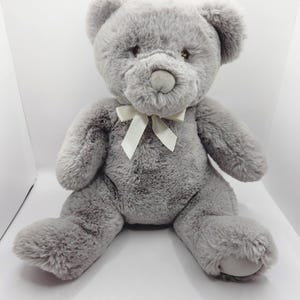 Vintage Douglas Baby Plush &#39;Zeta&#39; the Grey Teddy Bear (12 inch)