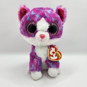 Ty Beanie Boo &quot;Charlotte&quot; the Purple Cat (6 inch) - Claire&#39;s Exclusive *Rare*