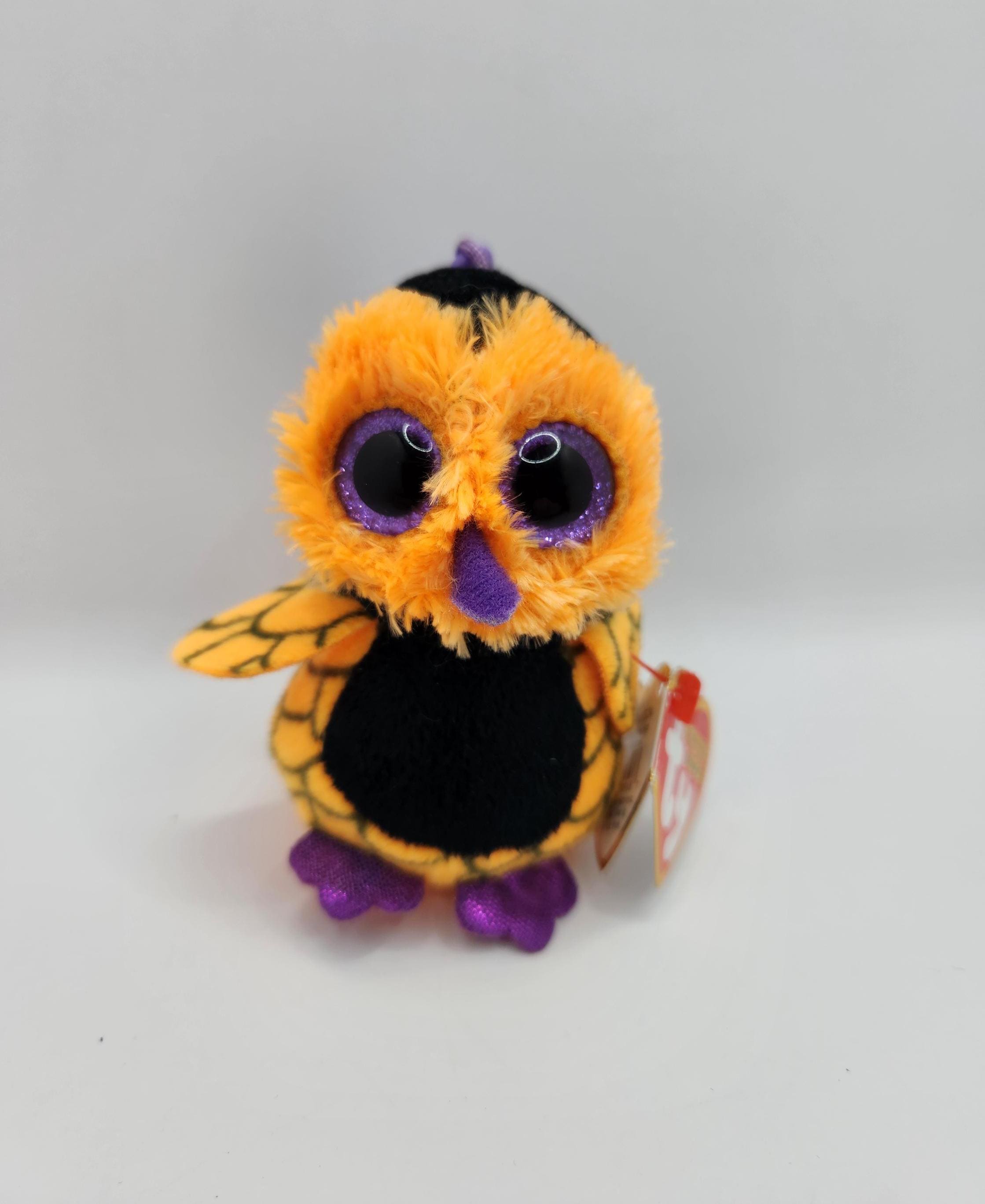 Ty Teenies & Key clips 'Screech' the Owl (4 inch) - Halloweenie Beanies