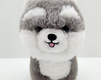 Aurora Teddy Pets the "Pomeranian" Gray Dog Plush (7 inch) - No Hang Tags