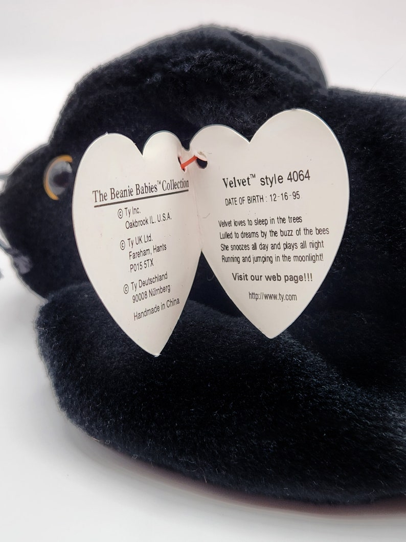 Ty Beanie Baby 'velvet' the Black Panther 8 Inch Etsy