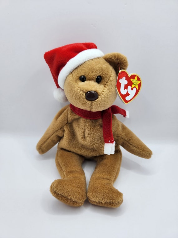 Vintage Ty Beanie Baby '1997 Teddy' Christmas Bear Inch