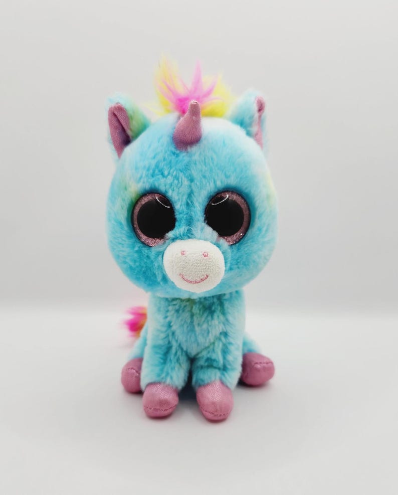 Ty Beanie Boo 'Treasure' the Unicorn (6 inch) - Justice Exclusive *Extremely Rare* afbeelding 1