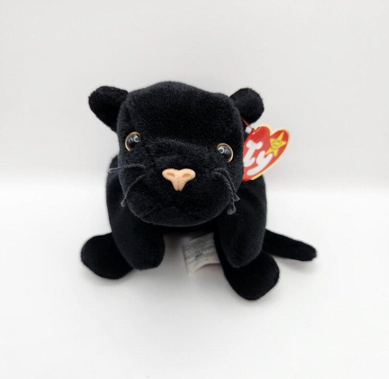 Ty Beanie Baby 'velvet' the Black Panther 8 Inch Etsy