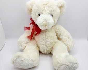 Russ Berrie Bear "Sherry" the White Bear Plush (11 inch)