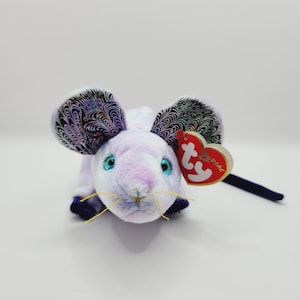 Vintage Ty Beanie Baby &#39;Rat&#39; the Chinese Zodiac Rat (6 inch)