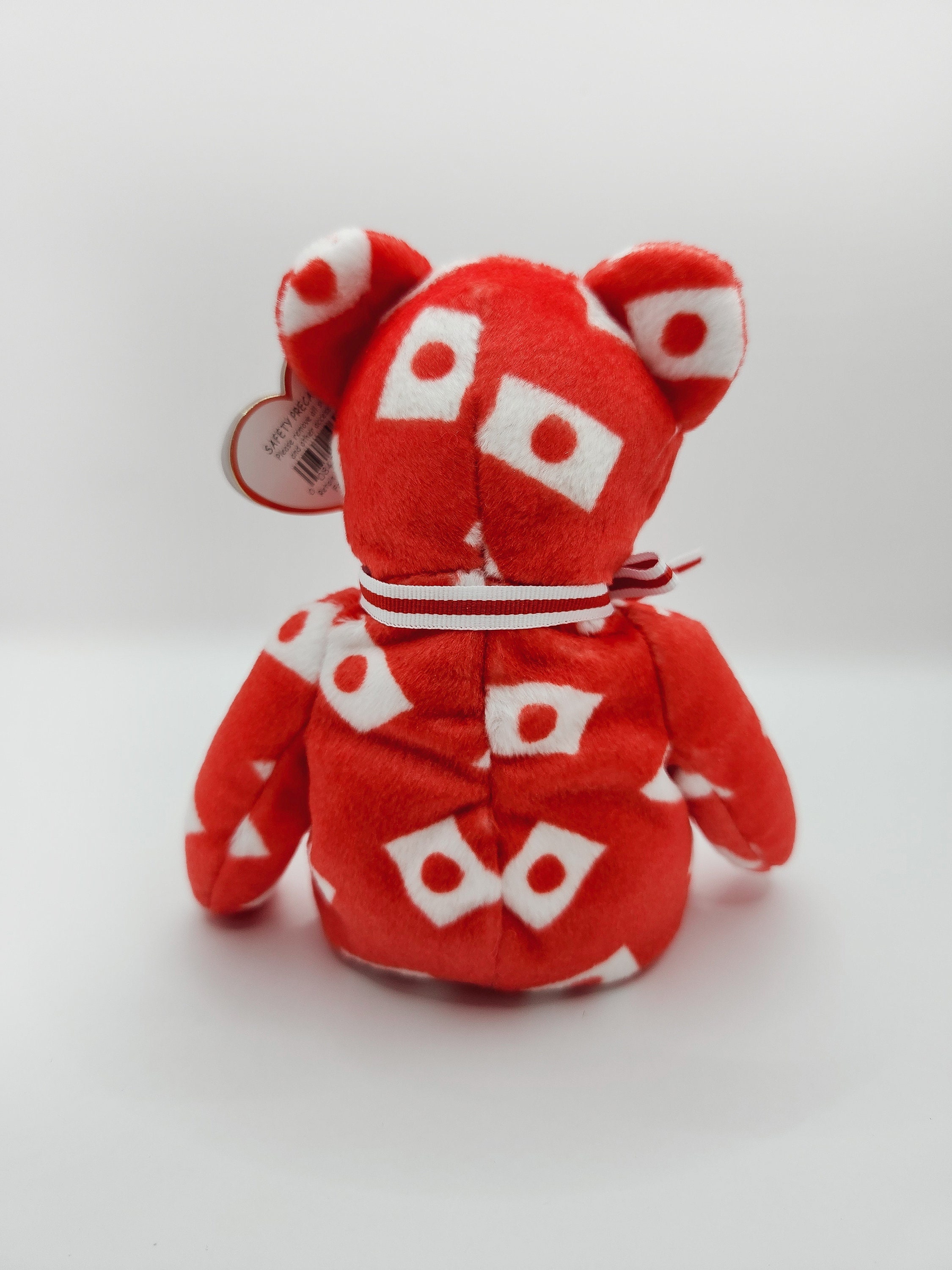 Vintage Ty Beanie Baby 'hikari' the Red Bear (8.5 Inch