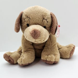 Vintage Ty Pluffies Collection &quot;Puppers&quot; the Brown Puppy (9 inch) *Rare*