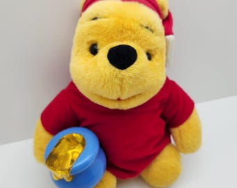 Vintage Disney Mattel 1998 "Winnie the Pooh" Light Up Honey Pot Plush (11 inch)