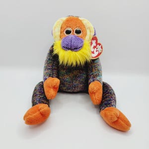 Vintage Ty Beanie Baby &#39;Bananas&#39; the Orangutan Monkey (8 inch)