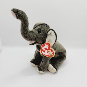 Vintage Ty Beanie Baby &#39;Trumpet&#39; the Elephant (7 inch)