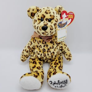 Vintage Ty Beanie Baby &#39;Leopold&#39; Leopard Bear - Rainforest Cafe Exclusive (8.5 inch) *Rare*