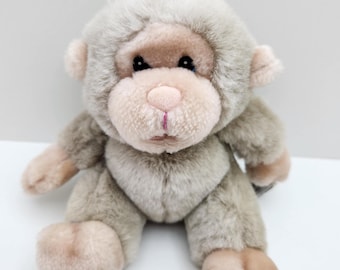 Russ Berrie "Baby Chee Chee" the Beige Monkey Plush (7 inch) *Rare*