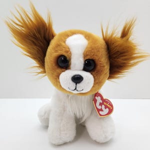 Ty Beanie Baby "Barks" the Papillon Dog (6 inch)
