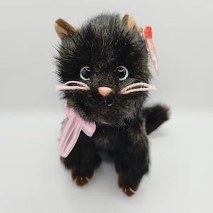 vintage Ty Beanie Baby « Heiress » le chat brun (6 pouces)