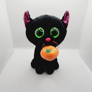 Vintage TY Beanie Boo &#39;Potion&#39; the Halloween Cat (Medium 9 inch)