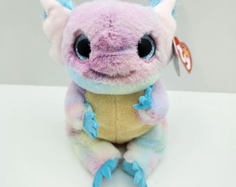 Ty Beanie Bellies Collection "Loxie" the Tie-Dye Axolotl (8 inch)