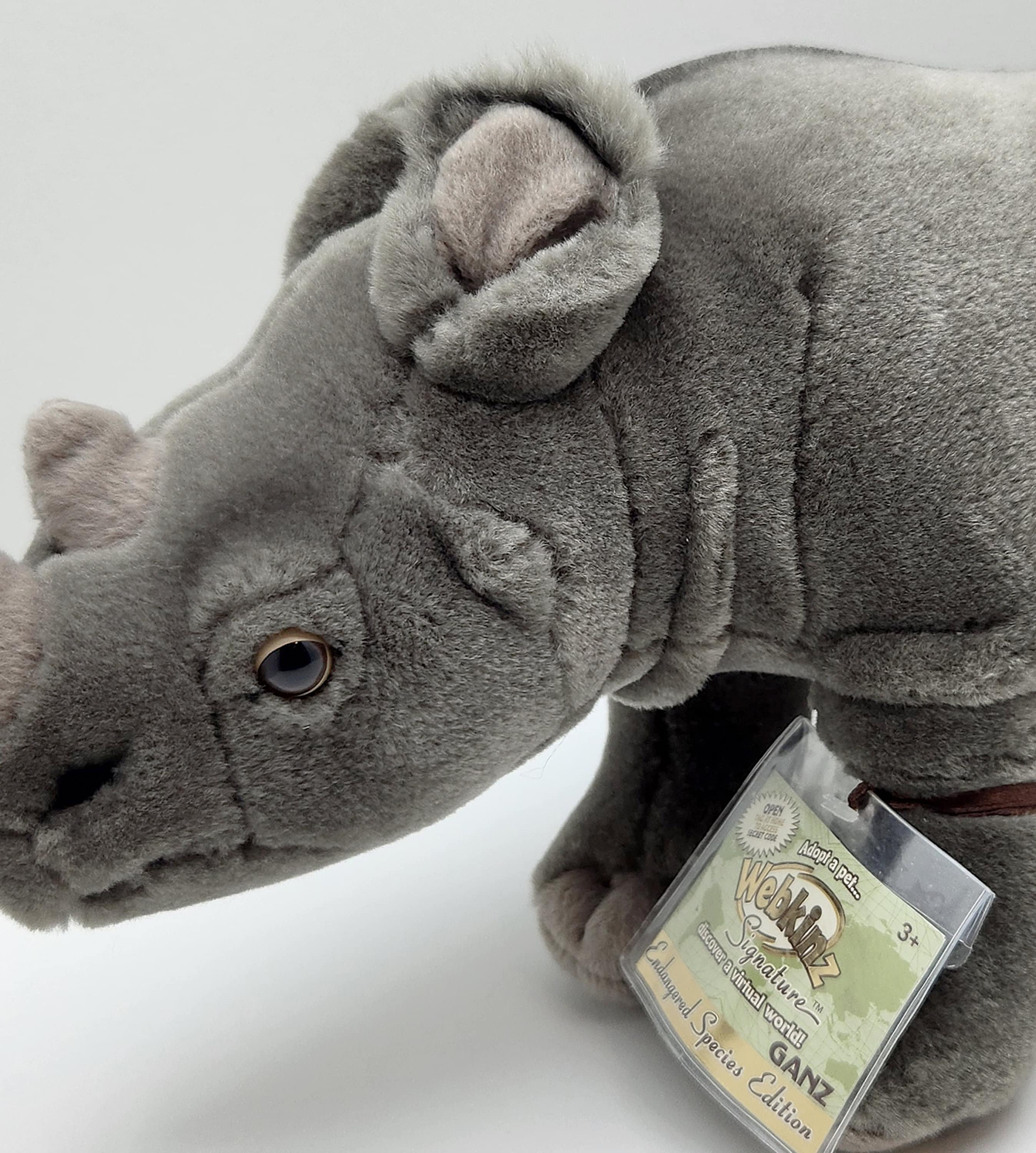 GANZ Webkinz ~ Signature Endangered Black African Rhinoceros (13